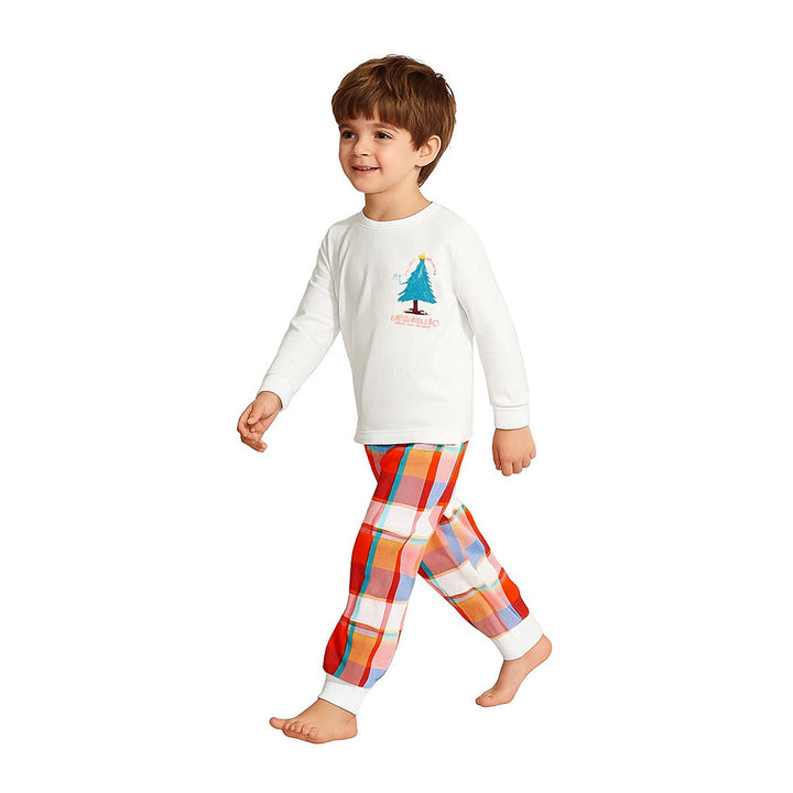 Boys Long Sleeve Christmas Pajamas Set Sleepwear Trousers Top