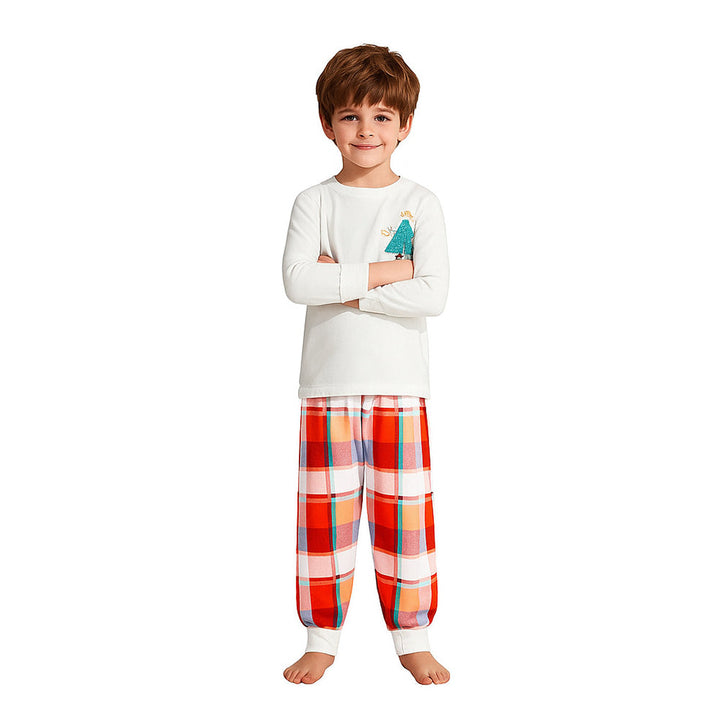 Boys Long Sleeve Christmas Pajamas Set Sleepwear Trousers Top