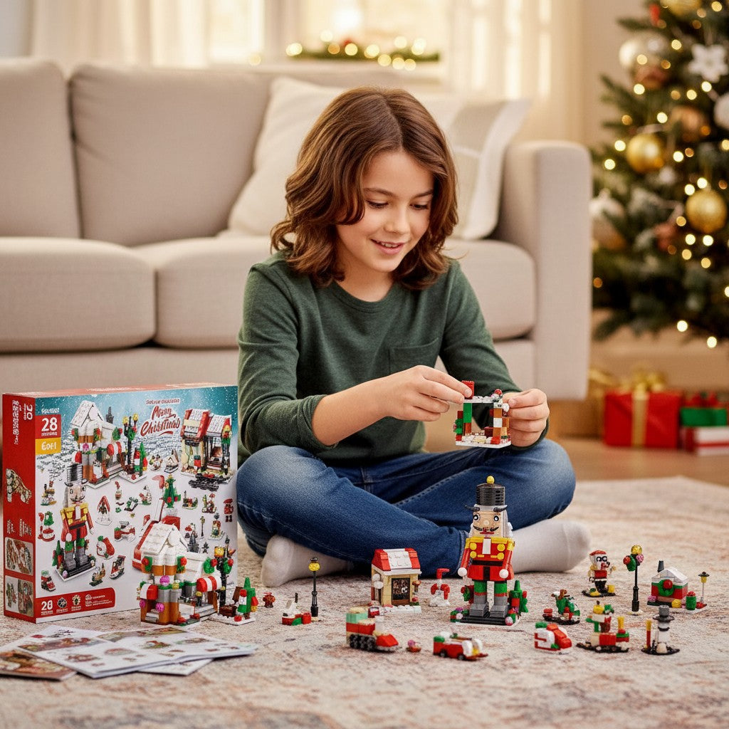 Building Block Advent Calendar Toy for Kids 2025