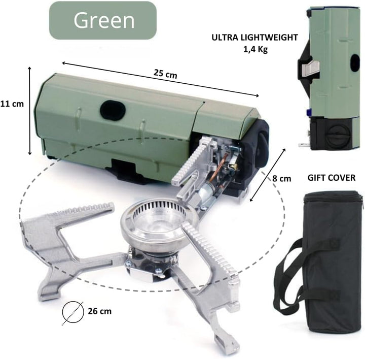 Butane Camping Stove 3000 Watts Portable Outdoor Cooking Gear