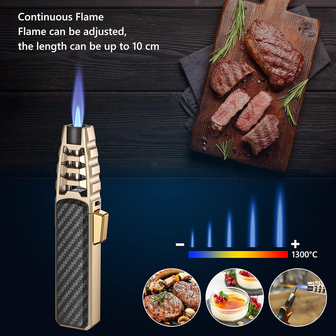 Butane Torch Lighter Windproof Portable Flame Igniter
