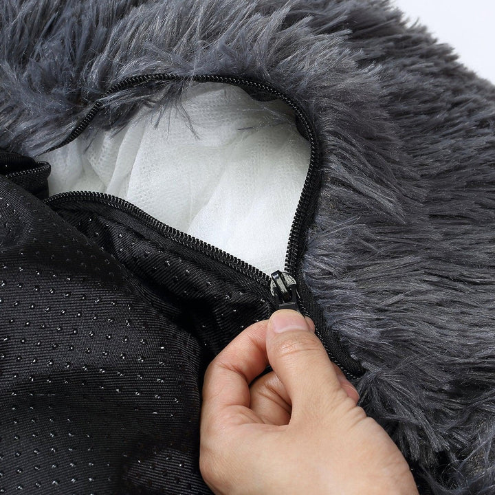 Calming Circular Dog Bed with Removable Cover