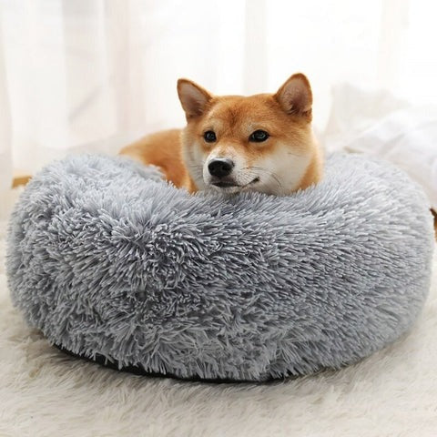 Calming Circular Dog Bed with Removable Cover