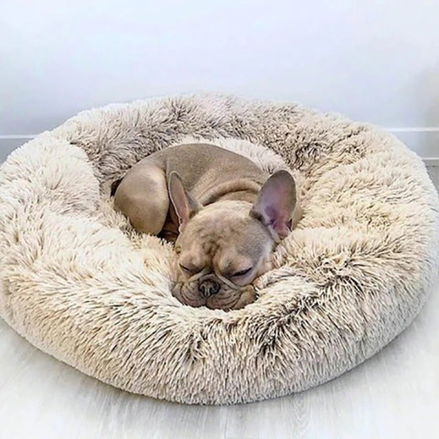 Calming Circular Dog Bed with Removable Cover