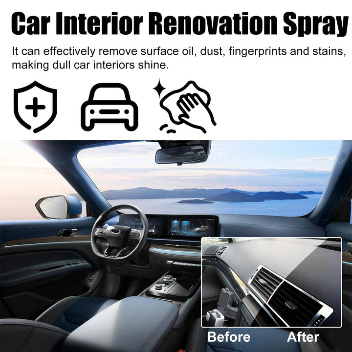 Car Interior Cleaner Set - 3 Pack Automotive Cleaning Supplies