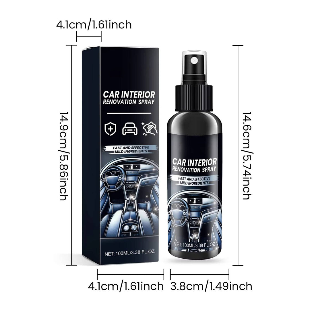 Car Interior Cleaner Set - 3 Pack Automotive Cleaning Supplies