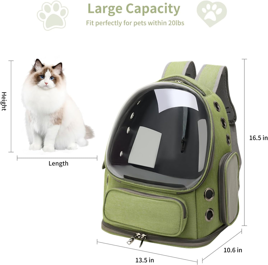 Cat Carrier Backpack with Transparent Breathable Design