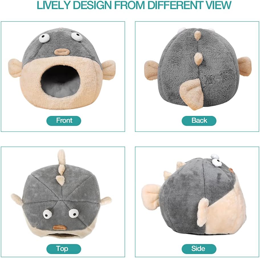 Cat Cave Bed with Removable Pillow for Indoor Cats