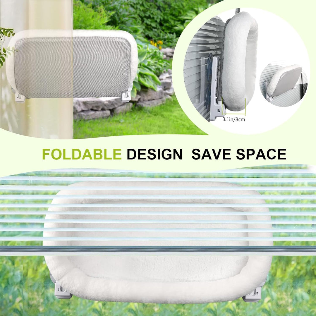 Cat Window Perch Bed with Suction Cups and Support Frame