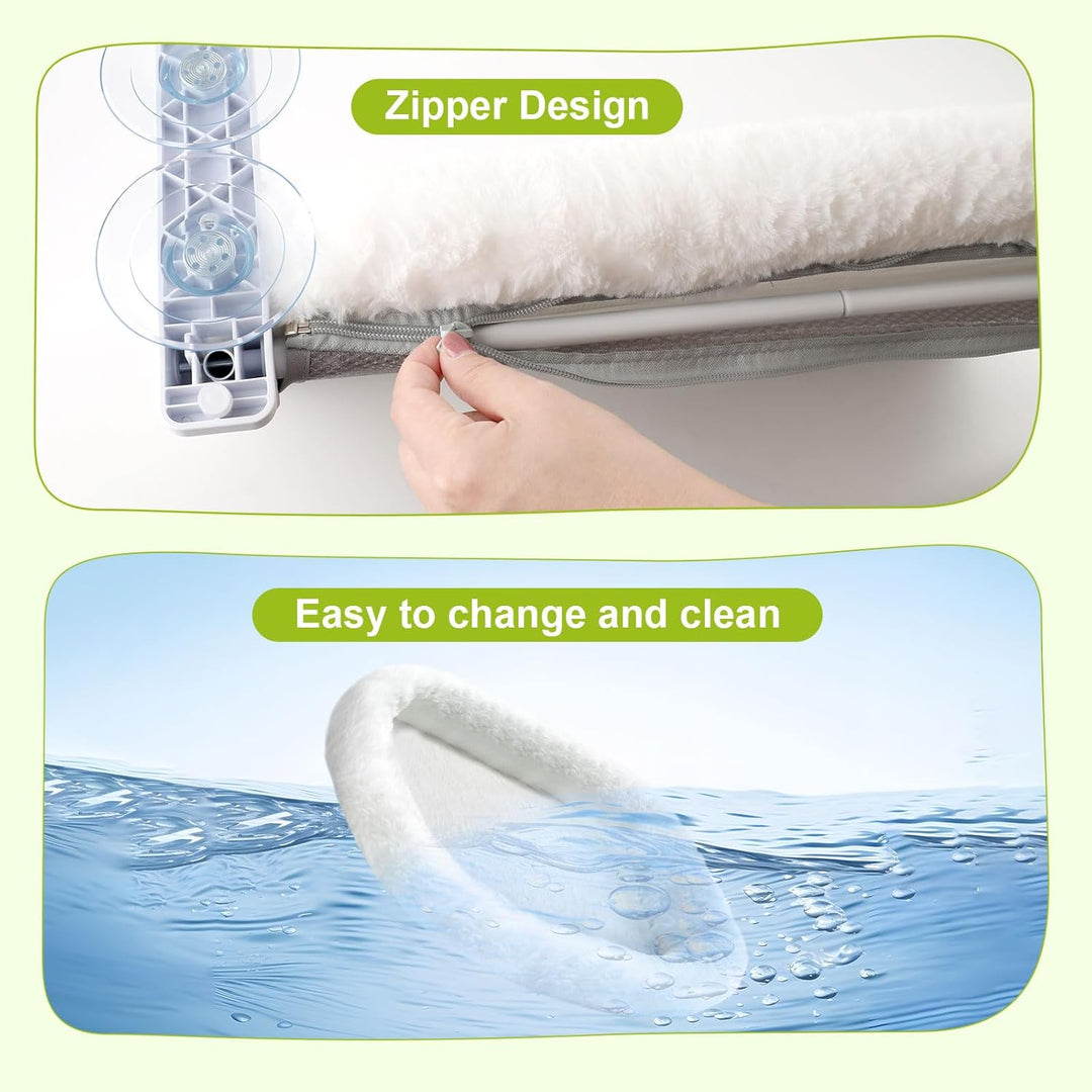 Cat Window Perch Bed with Suction Cups and Support Frame