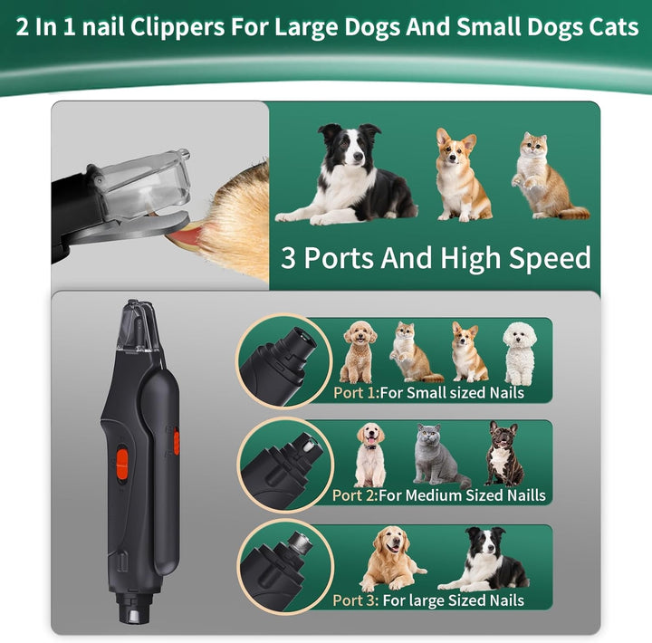 Cat and Dog Nail Clippers with USB Rechargeable LED Light
