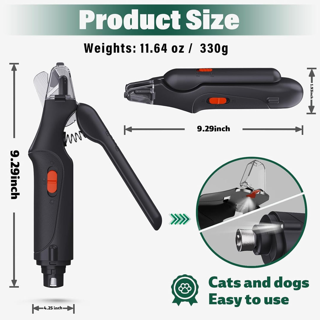 Cat and Dog Nail Clippers with USB Rechargeable LED Light