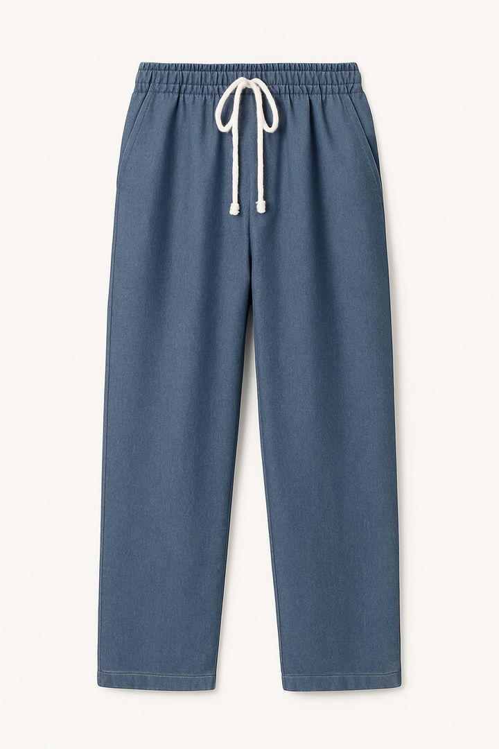 Wide Straight Corduroy Trousers for Men