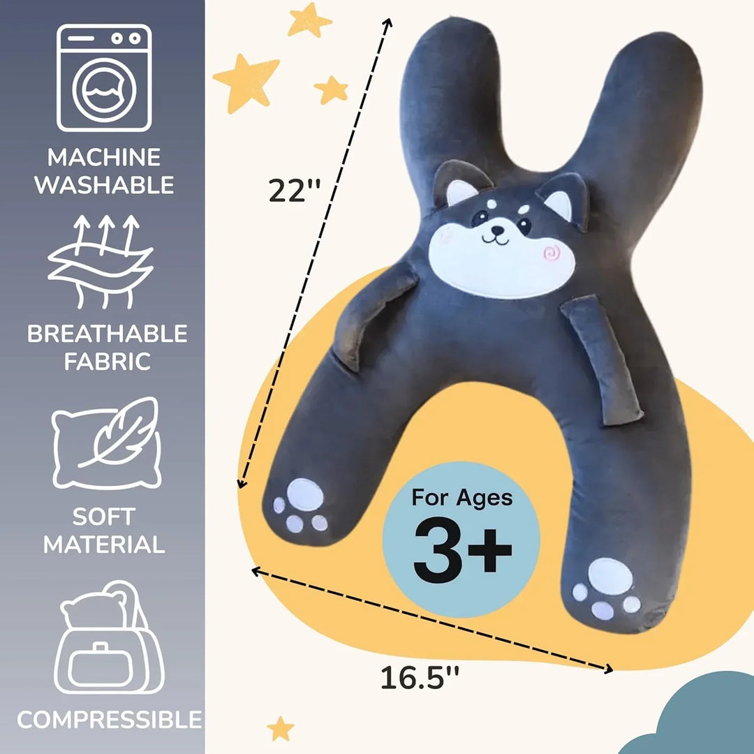 Children's Car Headrest Lumbar Support Pillow for Travel Comfort