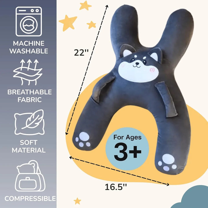 Children's Car Headrest Lumbar Support Pillow for Travel Comfort