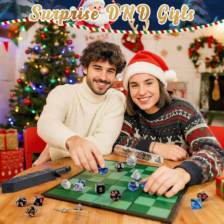 Christmas 2025 Advent Calendar Mystery Dice Set for Role Playing Games