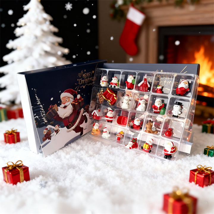Christmas Advent Calendar with 24 Mini Toy Figurines