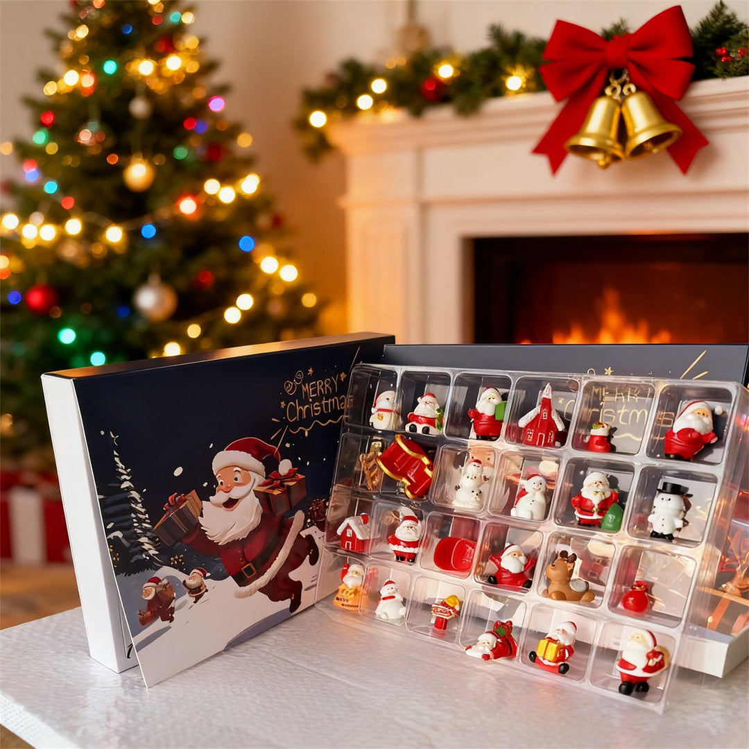 Christmas Advent Calendar with 24 Mini Toy Figurines