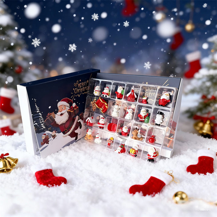 Christmas Advent Calendar with 24 Mini Toy Figurines