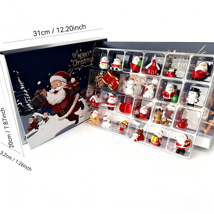 Christmas Advent Calendar with 24 Mini Toy Figurines