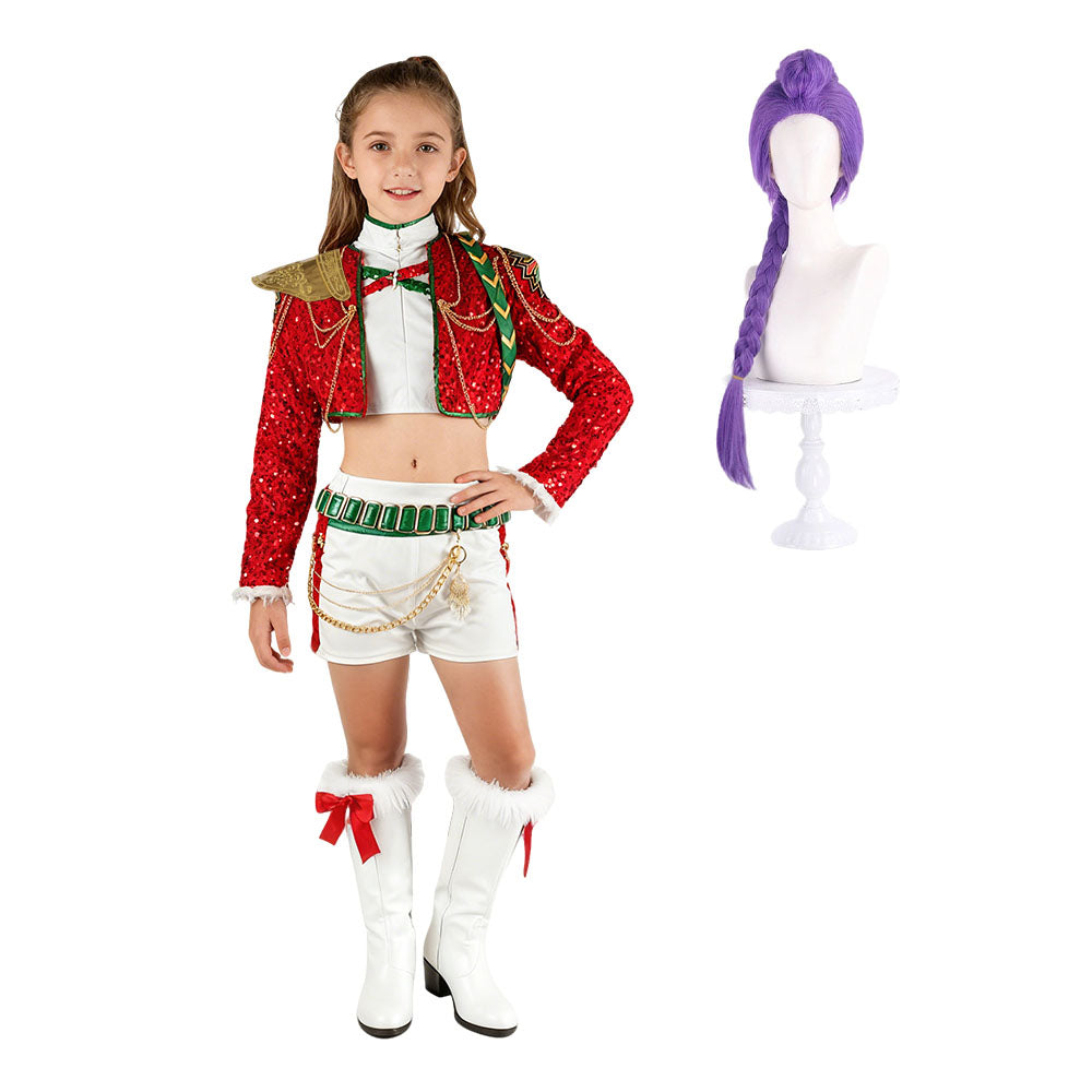 Christmas Pop Star Costume for Kids Party Dress Outfit