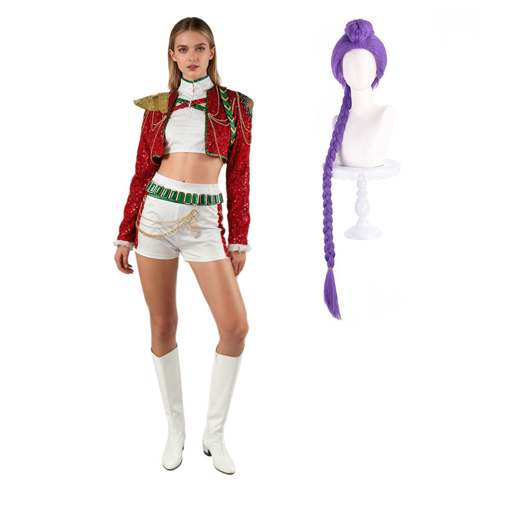 Christmas Pop Star Costume for Kids Party Dress Outfit
