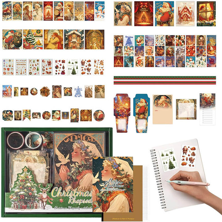 Christmas Scrapbook Stickers and Sticky Notes Set