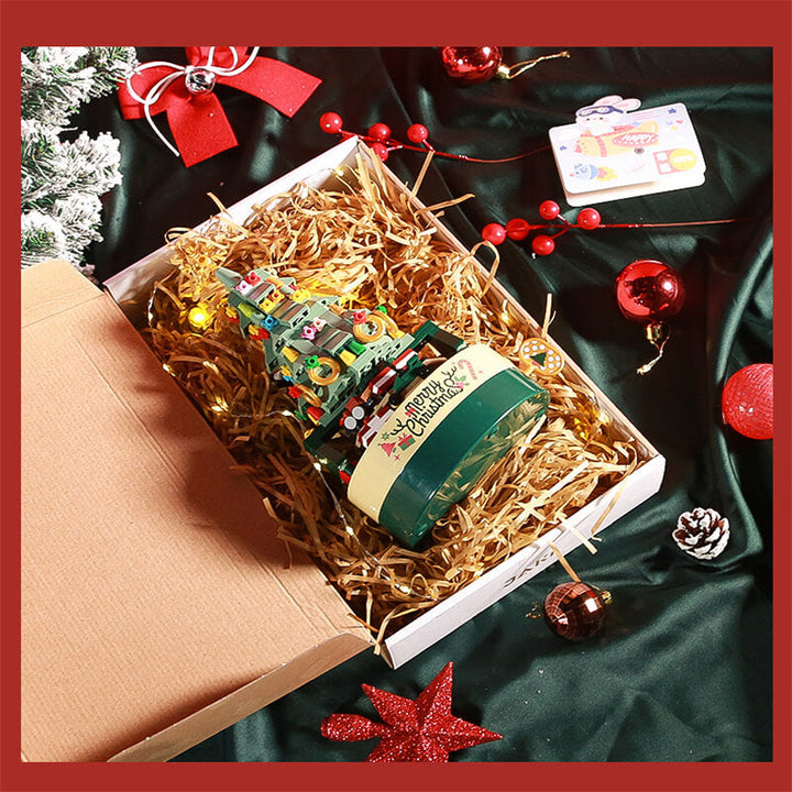 Christmas Tree Building Blocks Music Box with LED Light