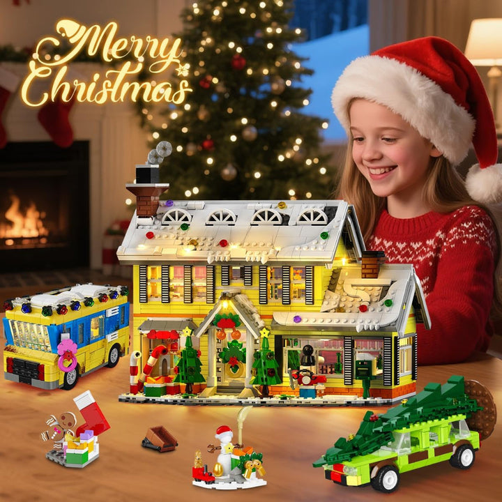 Christmas Village Building Set with Lights