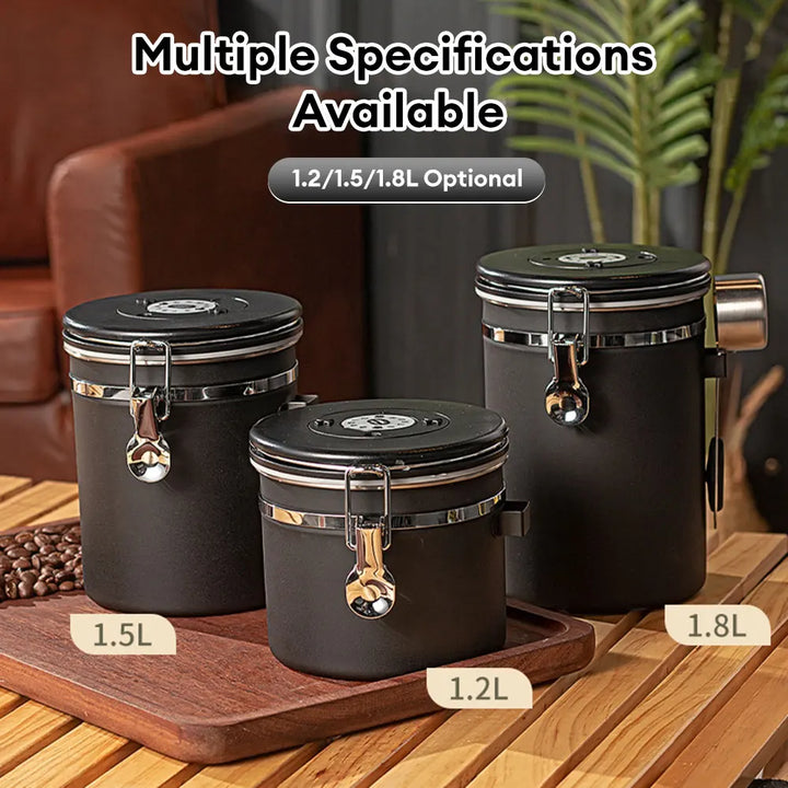 Coffee Storage Canister Stainless Steel Food Container
