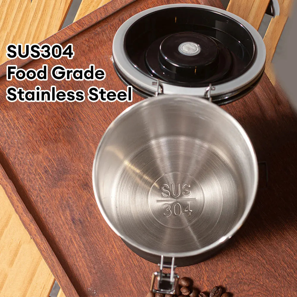 Coffee Storage Canister Stainless Steel Food Container