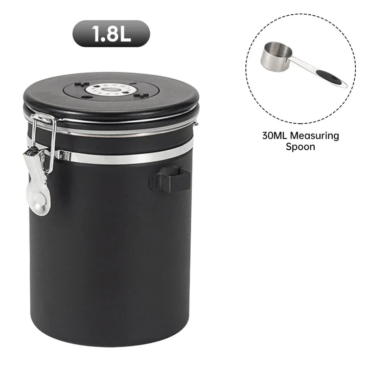 Coffee Storage Canister Stainless Steel Food Container