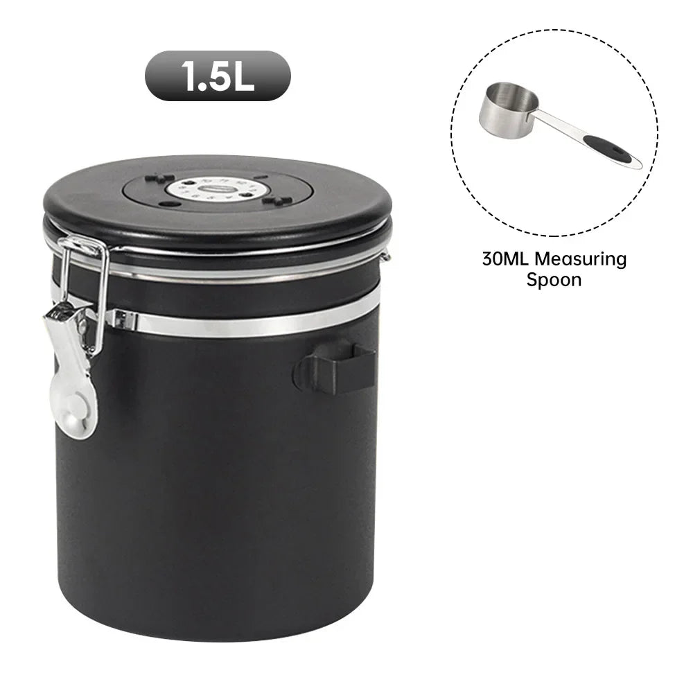 Coffee Storage Canister Stainless Steel Food Container