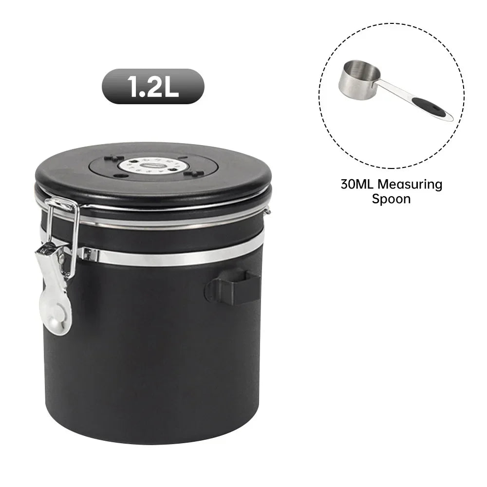 Coffee Storage Canister Stainless Steel Food Container