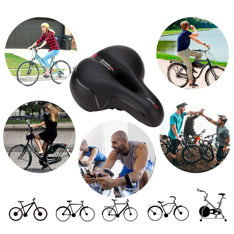 Comfortable Bicycle Seat with Reflector for Safety and Support