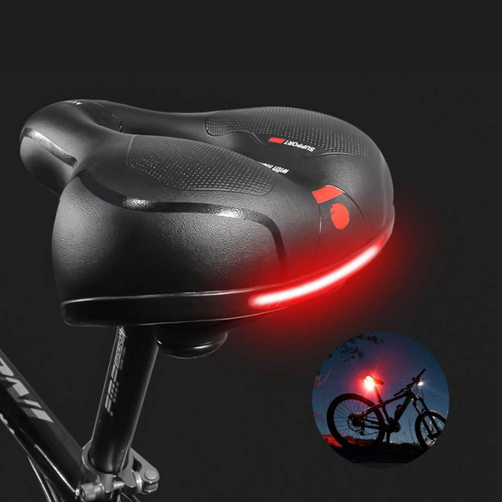 Comfortable Bicycle Seat with Reflector for Safety and Support