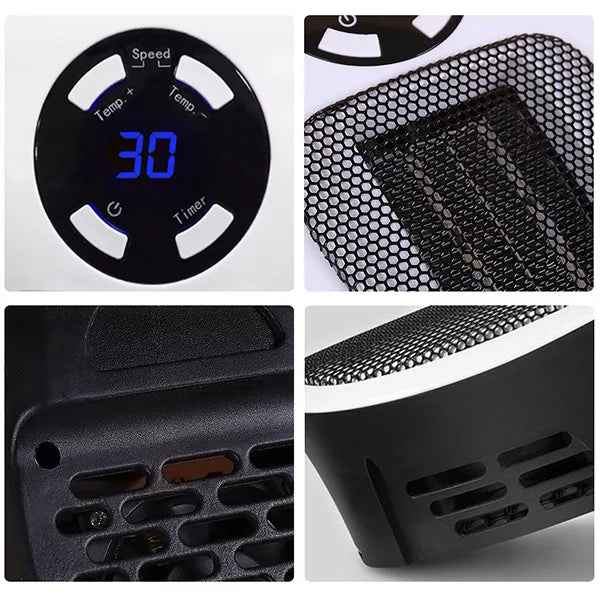 Compact Electric Heater with Remote Control for Home Use