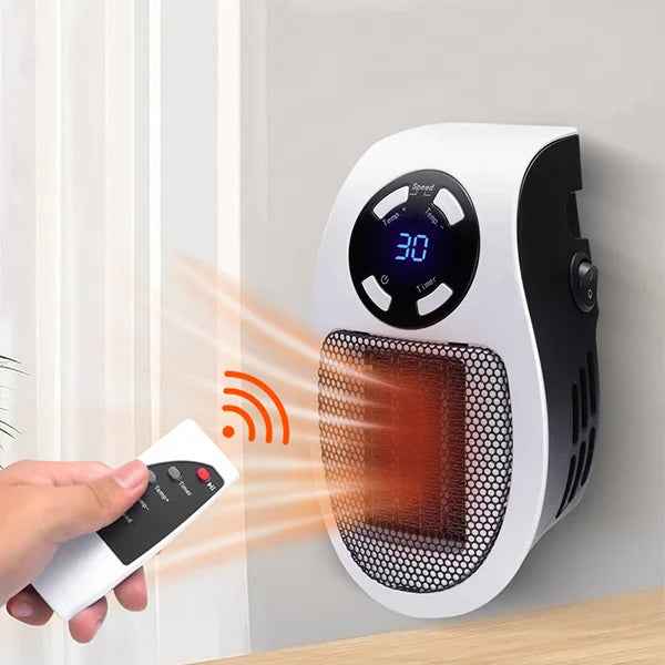 Compact Electric Heater with Remote Control for Home Use
