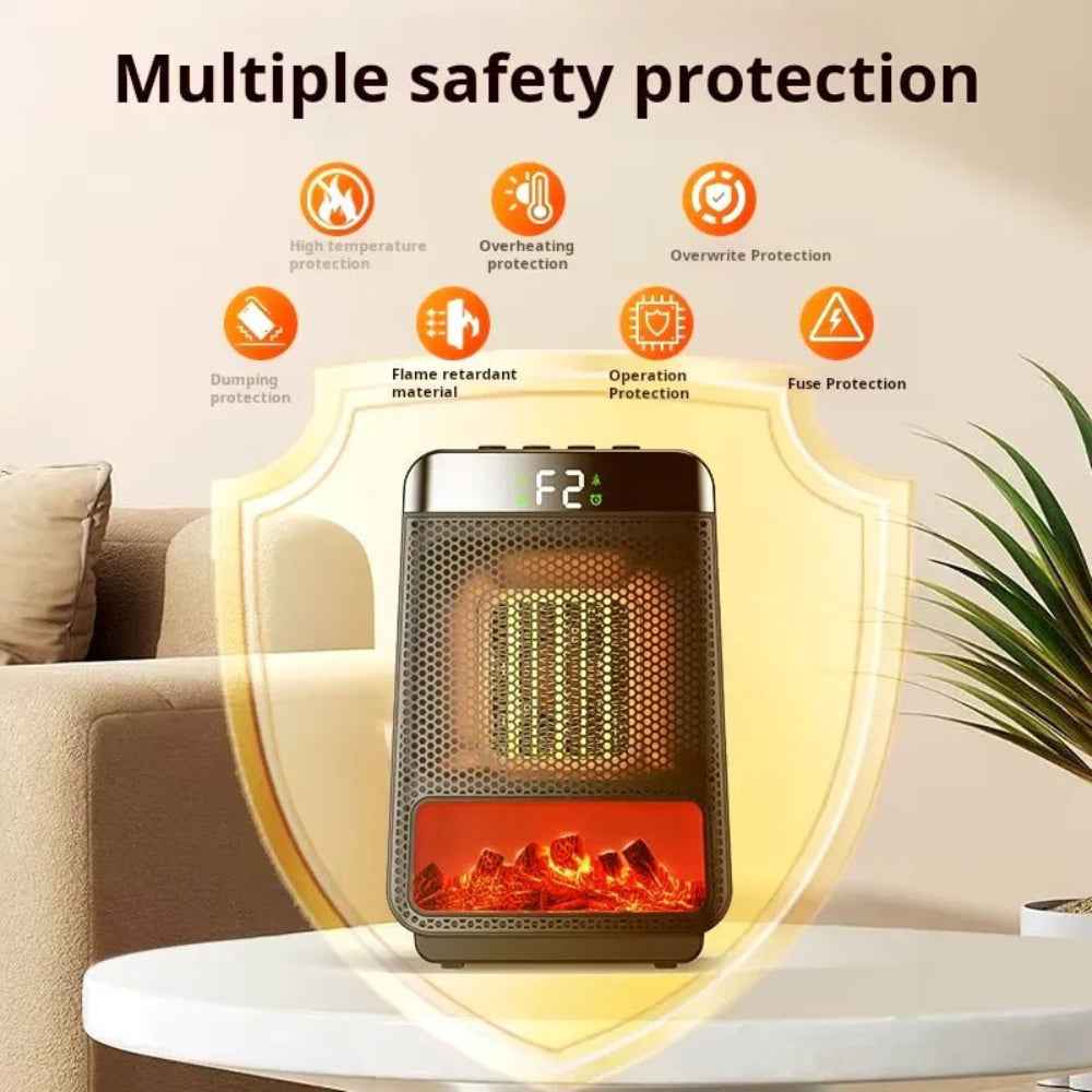 Compact Electric Room Heater Adjustable Energy Efficient