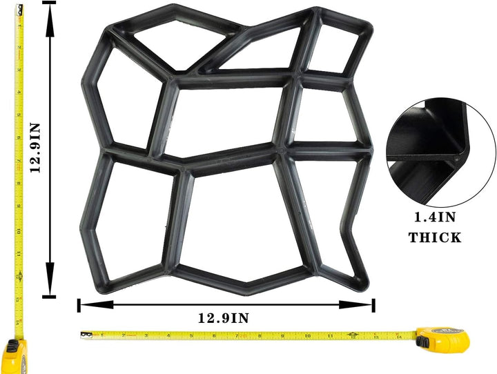 Concrete Stepping Stone Molds for Walkway Path 2 Pack