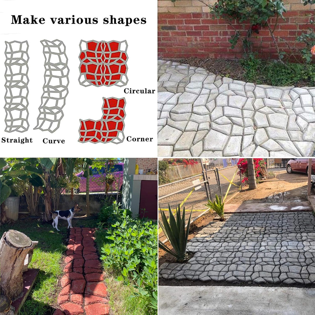 Concrete Stepping Stone Molds for Walkway Path 2 Pack
