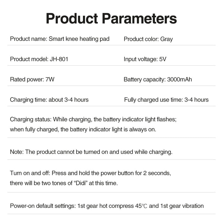 Cordless Electric Knee Massager for Pain Relief and Relaxation