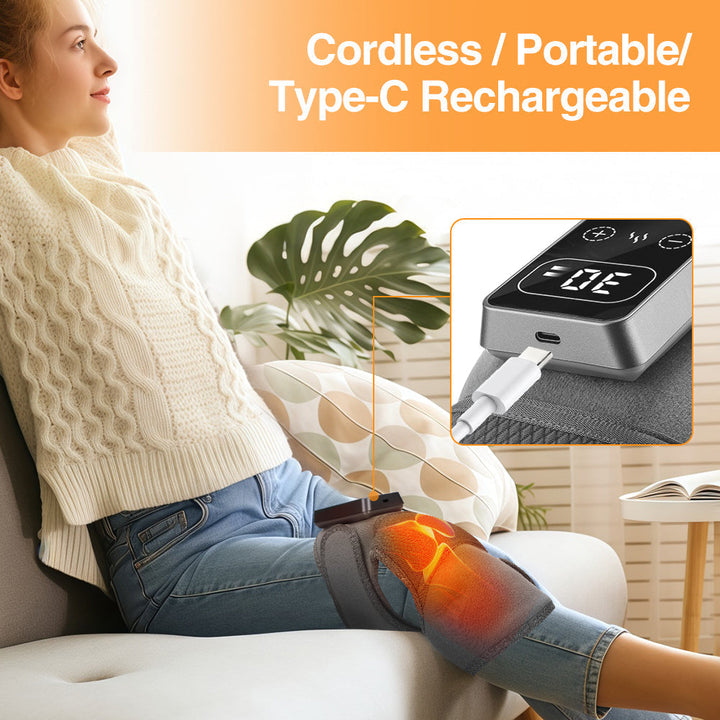 Cordless Electric Knee Massager for Pain Relief and Relaxation