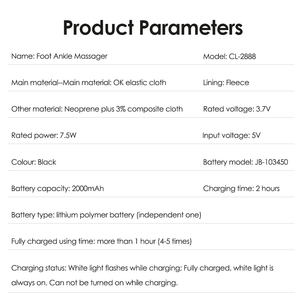 Cordless Foot Massager Portable Ankle Massage Machine