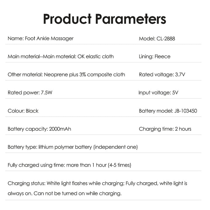 Cordless Foot Massager Portable Ankle Massage Machine