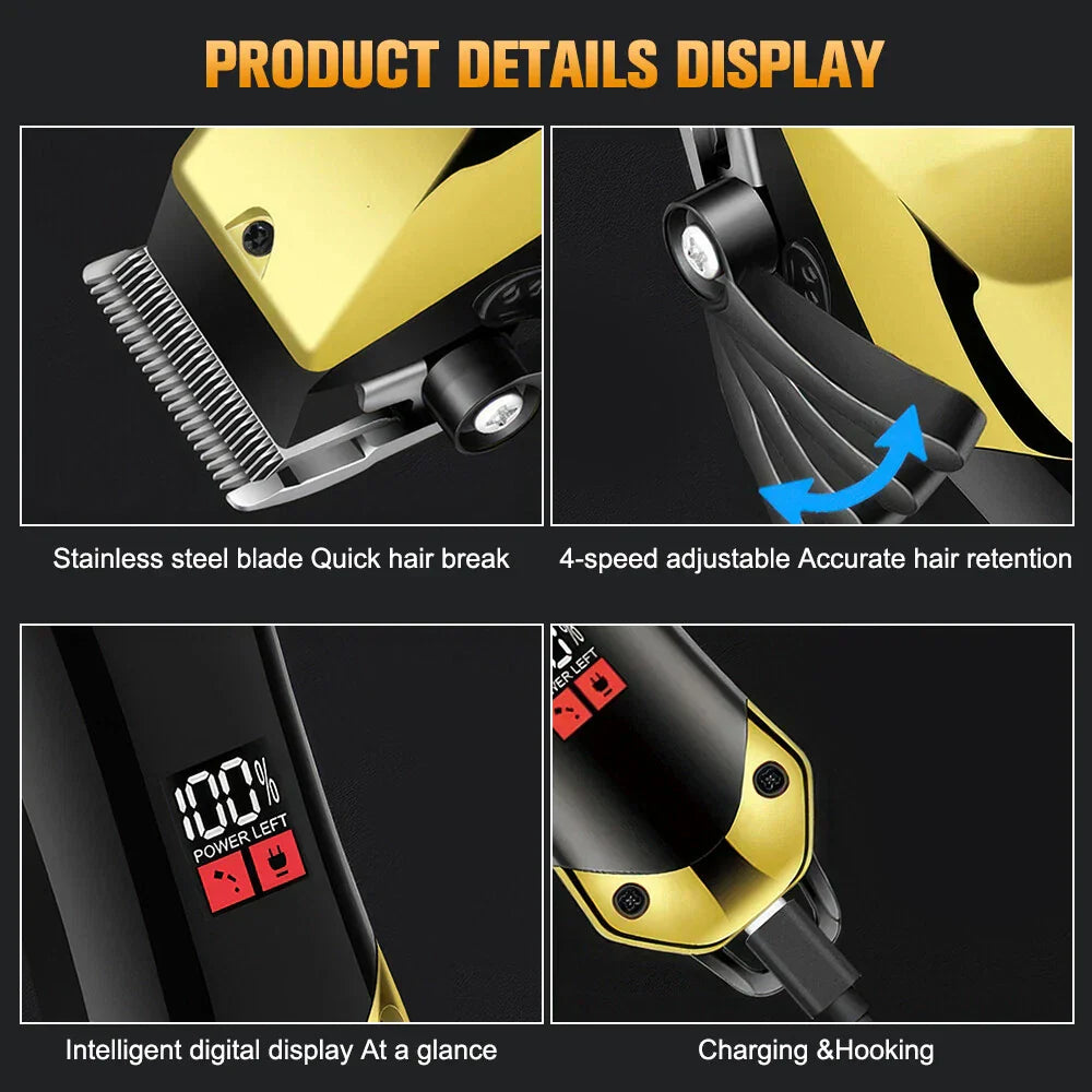 Cordless Hair Clipper and Beard Trimmer Grooming Kit for Men