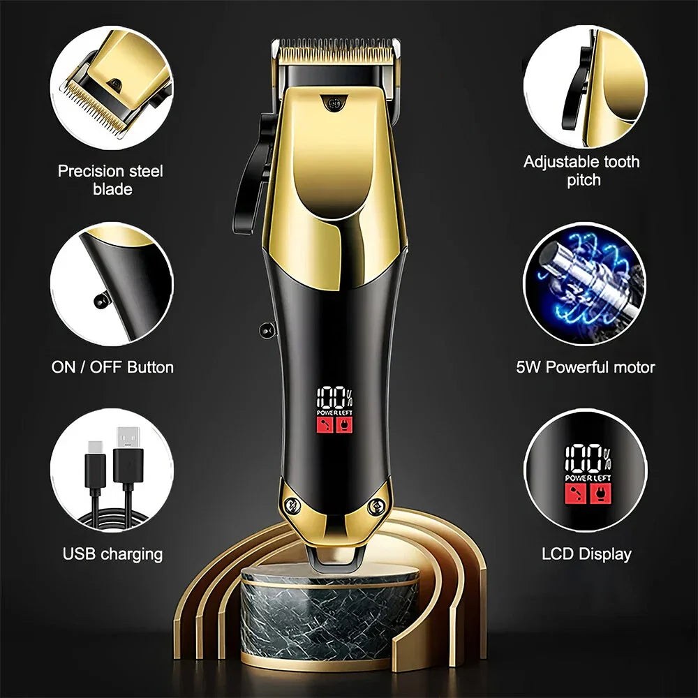 Cordless Hair Clipper and Beard Trimmer Grooming Kit for Men