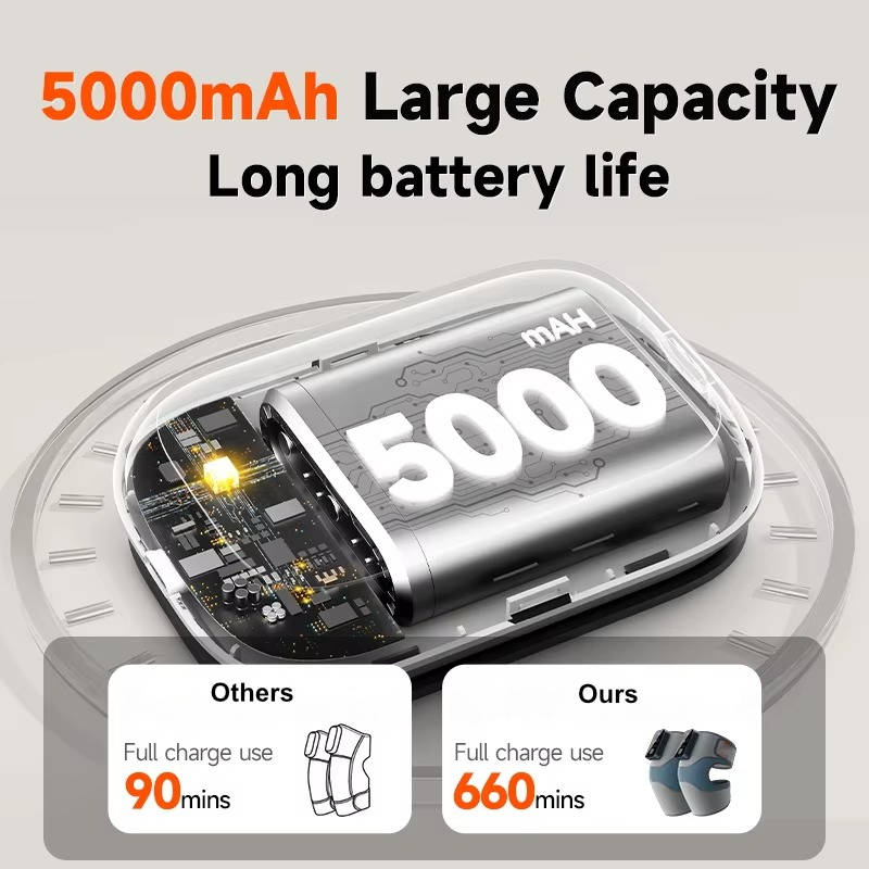 Cordless Knee Massager with Heat and Vibration Therapy