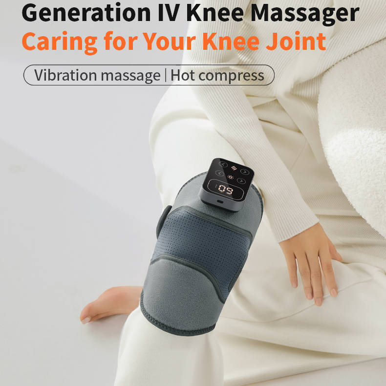 Cordless Knee Massager with Heat and Vibration Therapy