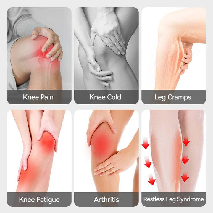 Cordless Knee Massager with Heat and Vibration Therapy